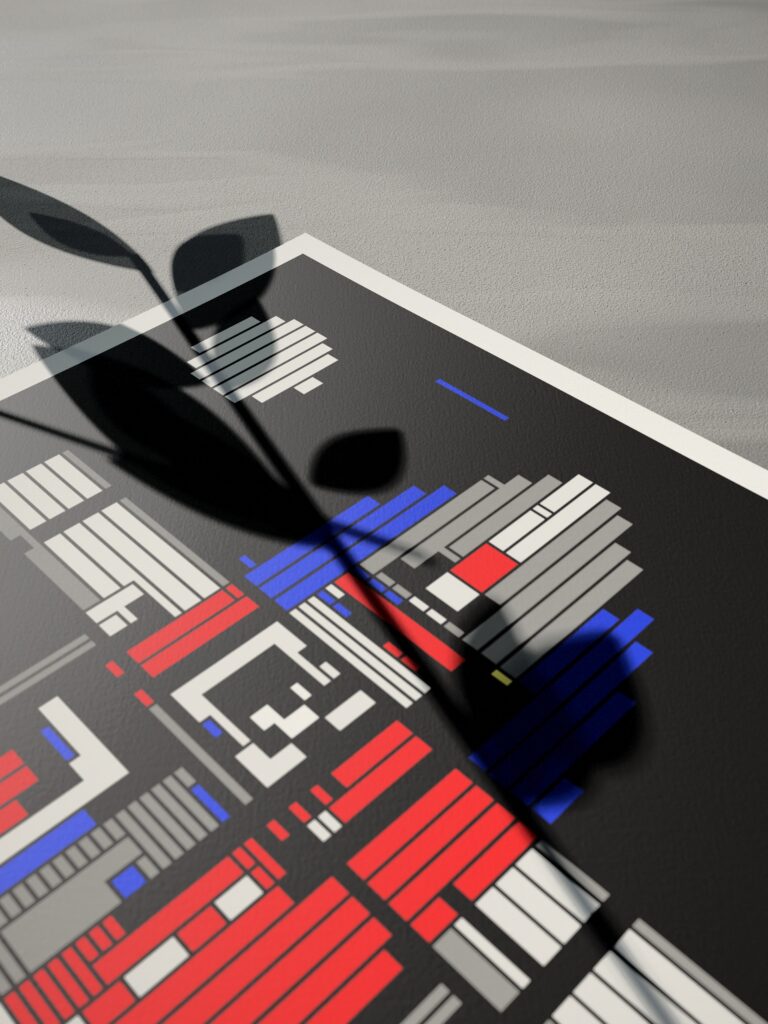 A Rocket #1 fine art print by Zolo Kis — low-angle view across a corner of the sheet