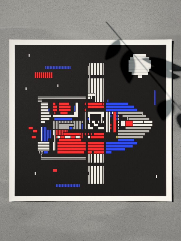 A Rocket #1 fine art print by Zolo Kis — unframed sheet seen from the front