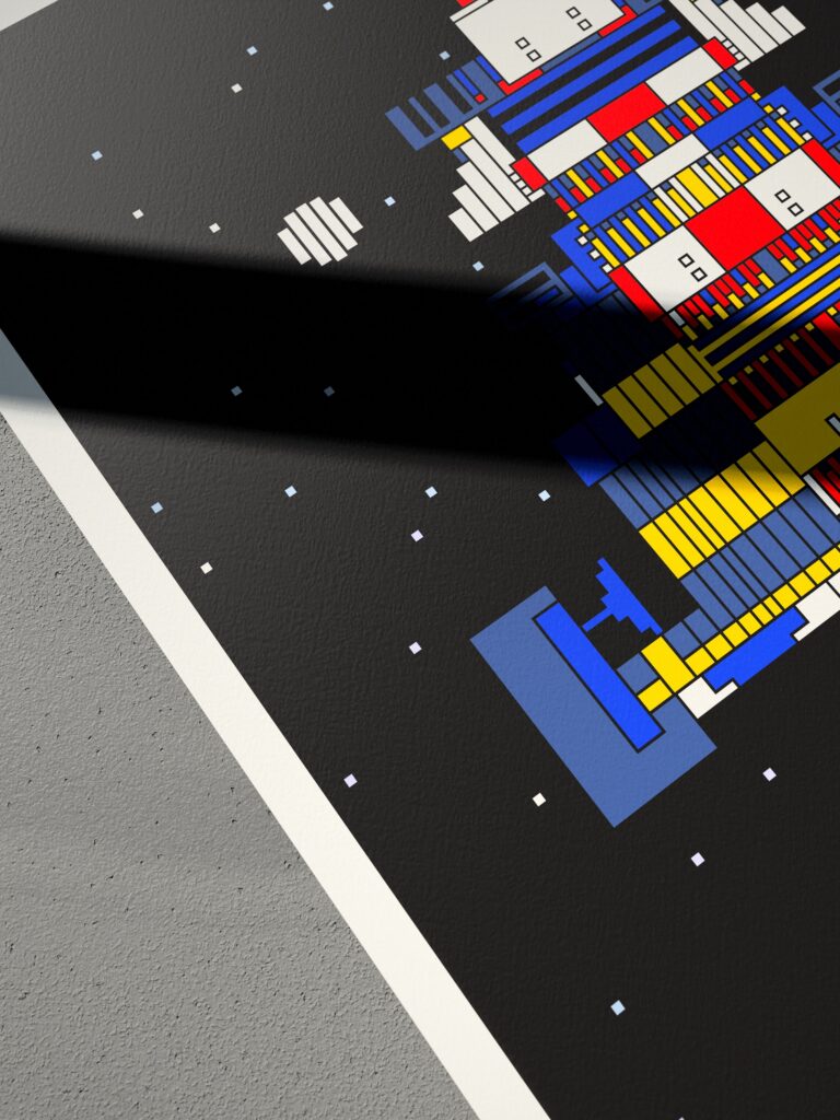 Aster Runner 3 fine art print by Zolo Kis — close-up of the corner of the sheet and the paper edge