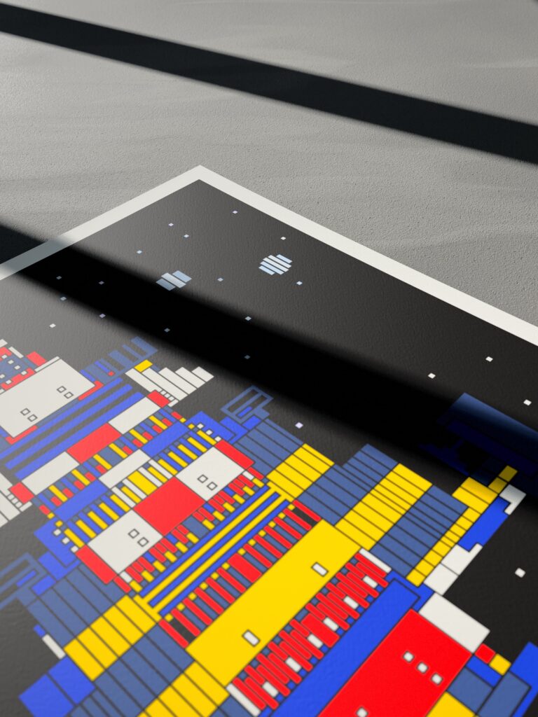 Aster Runner 3 fine art print by Zolo Kis — low-angle view across a corner of the sheet