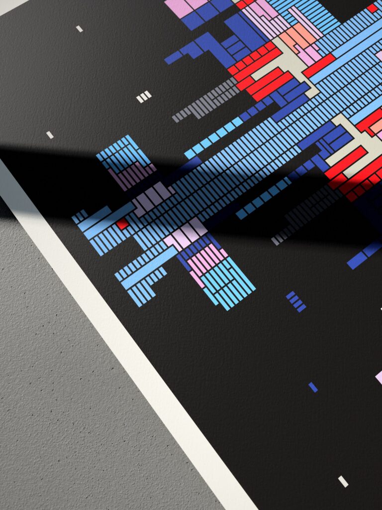 Astra Platform 7CX fine art print by Zolo Kis — close-up of the corner of the sheet and the paper edge