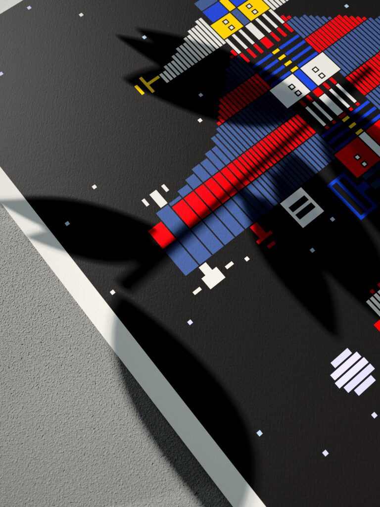 Ember Voyager 2 fine art print by Zolo Kis — close-up of the corner of the sheet and the paper edge