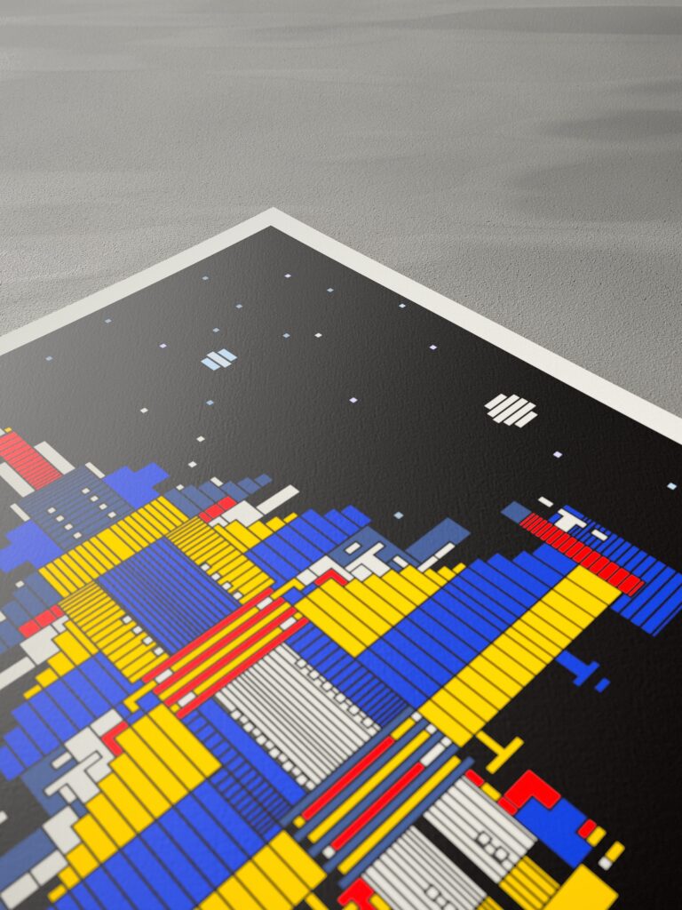 Halcyon 7 fine art print by Zolo Kis — low-angle view across a corner of the sheet