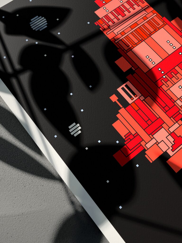 Lumen Ark 11 fine art print by Zolo Kis — close-up of the corner of the sheet and the paper edge