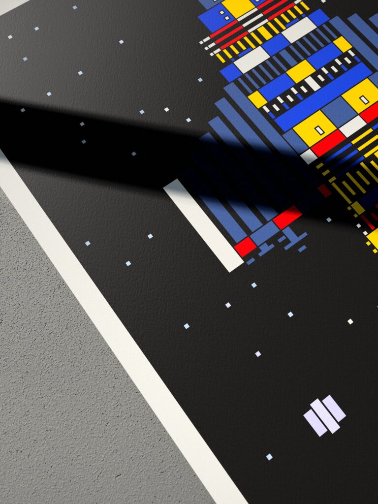 Nomad Pod 3 fine art print by Zolo Kis — close-up of the corner of the sheet and the paper edge