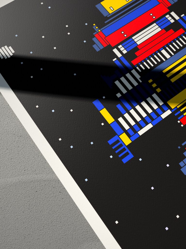 Northlight 12 fine art print by Zolo Kis — close-up of the corner of the sheet and the paper edge