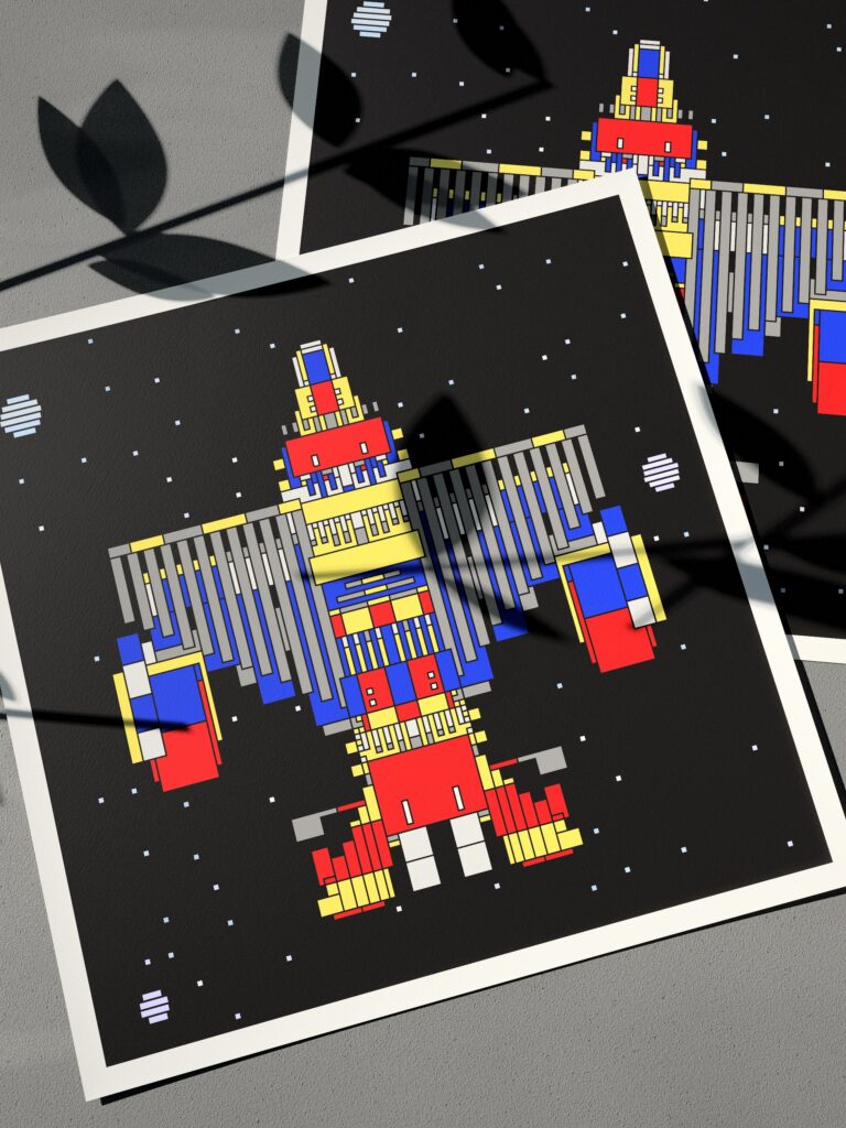 Solace Craft 8 fine art print by Zolo Kis — two unframed sheets overlapping on a grey surface
