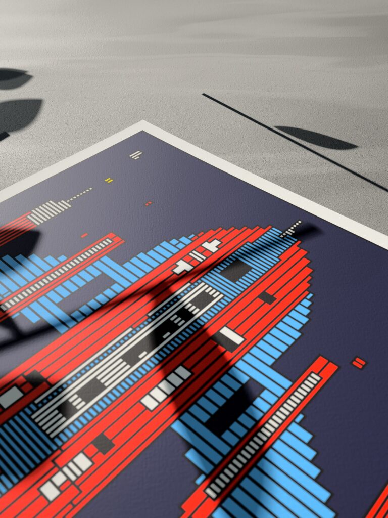 Strata Unit 4 fine art print by Zolo Kis — low-angle view across a corner of the sheet