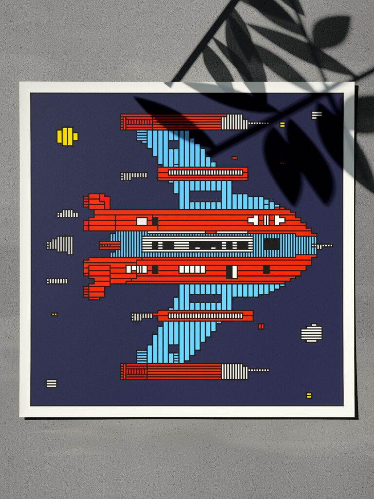 Strata Unit 4 fine art print by Zolo Kis — unframed sheet seen from the front