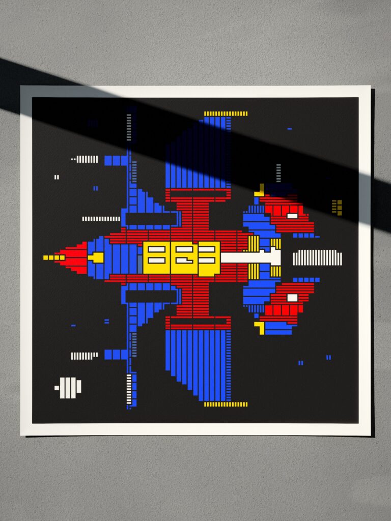 VX-12 Courier fine art print by Zolo Kis — unframed sheet seen from the front