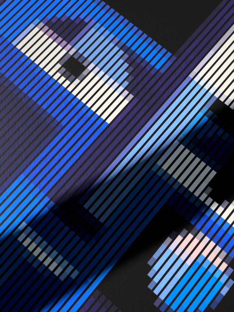 The Healer fine art print by Zolo Kis — close-up of the printed lines