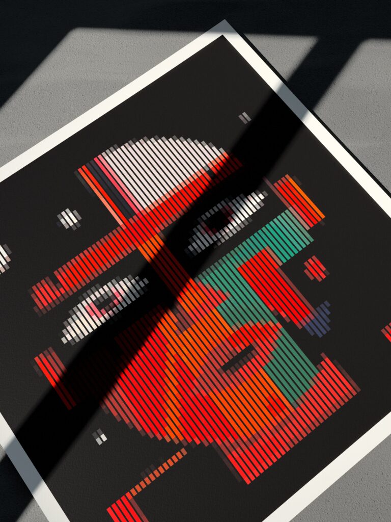The Captain of the Spaceship fine art print by Zolo Kis — sheet photographed diagonally