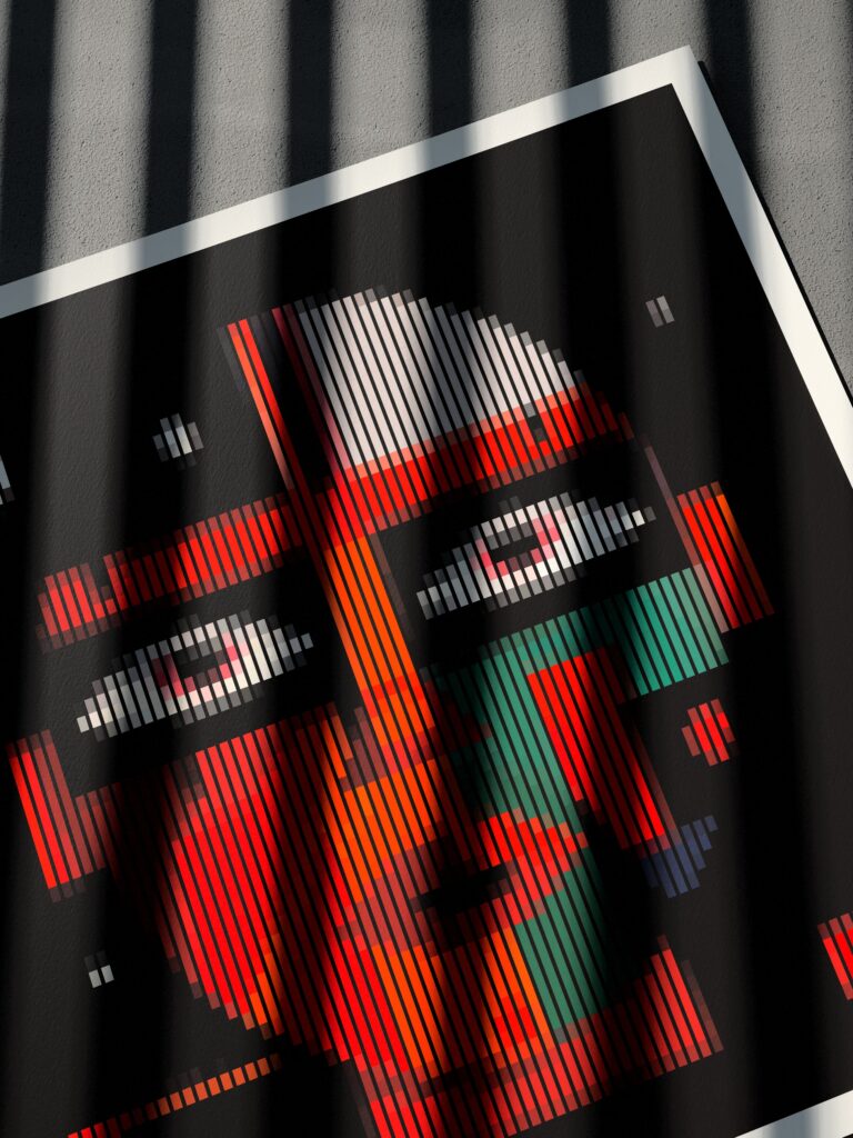 The Captain of the Spaceship fine art print by Zolo Kis — close-up of the lower corner of the sheet