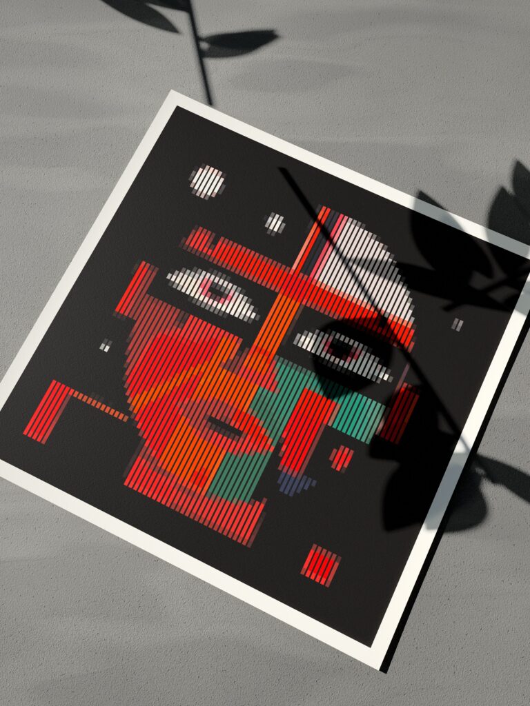 The Captain of the Spaceship fine art print by Zolo Kis — the whole sheet at an angle