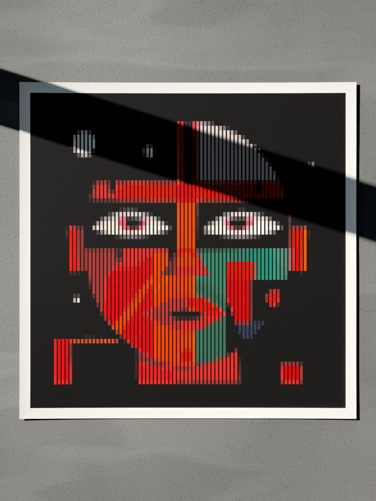 The Captain of the Spaceship fine art print by Zolo Kis — unframed sheet seen from the front in window light