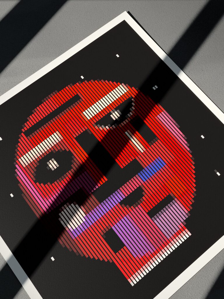 Starboy fine art print by Zolo Kis — sheet photographed diagonally