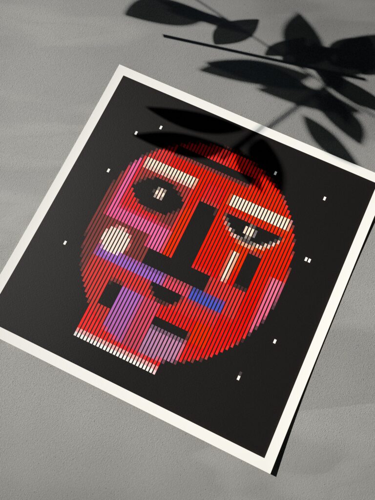 Starboy fine art print by Zolo Kis — the whole sheet at an angle
