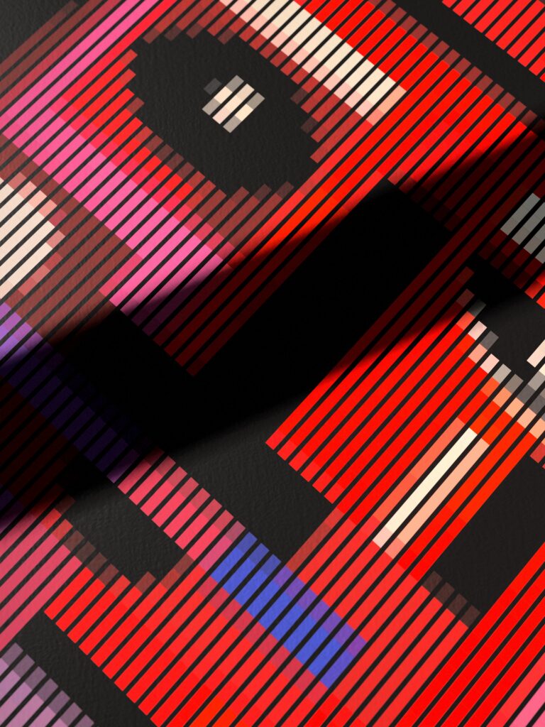 Starboy fine art print by Zolo Kis — close-up of the printed lines